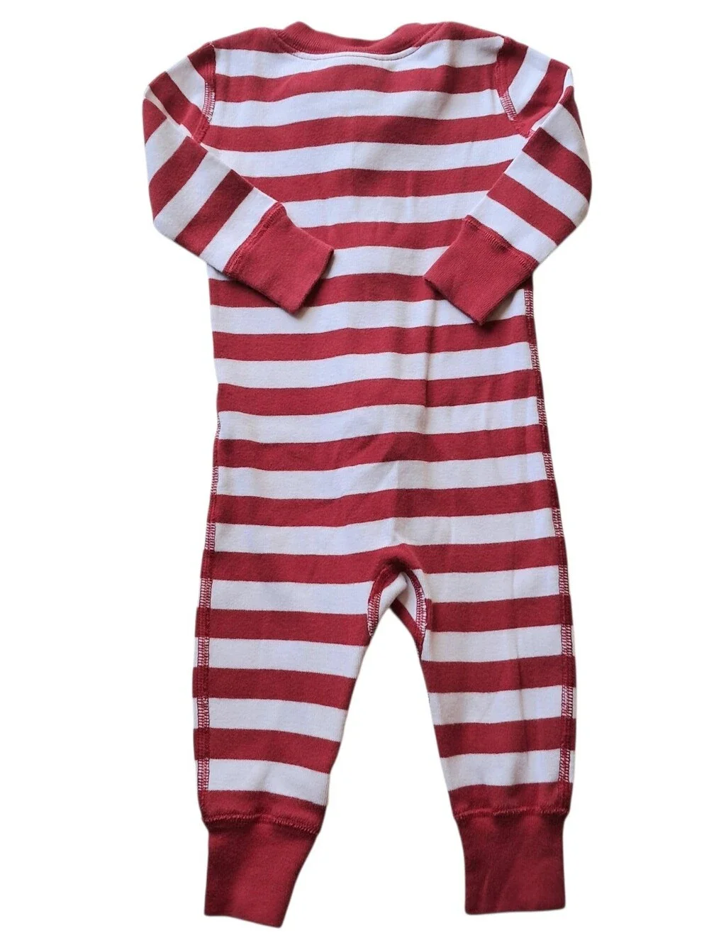 Hanna Andersson Red & White Striped Pajamas Size 3-6 Months